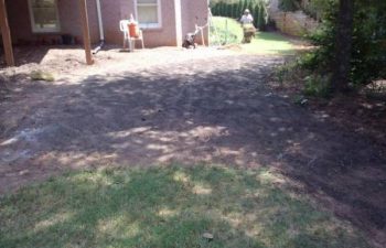 yard being prepared for new sod installation by Pannone’s Lawn Pros & Landscaping