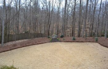 yard before new plant installation performed by Pannone’s Lawn Pros & Landscaping