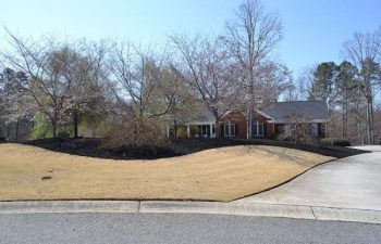 mulch pinestraw installed by Pannone’s Lawn Pros & Landscaping