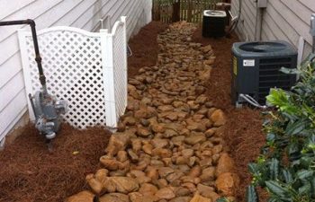 dry creek bed installation