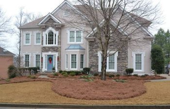 pinestraw installed by Pannone’s Lawn Pros & Landscaping