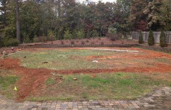 yard before new sod installation performed by Pannone’s Lawn Pros & Landscaping