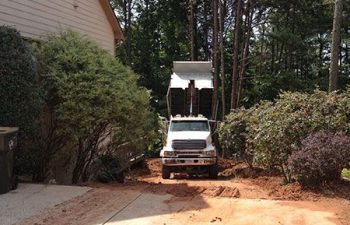 yard being prepared for new sod installation by Pannone’s Lawn Pros & Landscaping