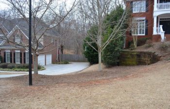 front yard before plant installation service performed by Pannone’s Lawn Pros & Landscaping