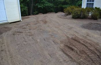 yard being prepared for new sod installation by Pannone’s Lawn Pros & Landscaping