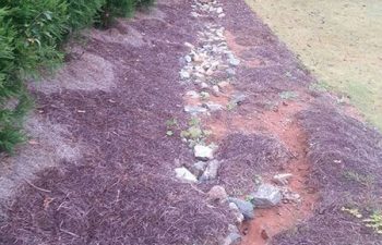 damaged dry creek bed